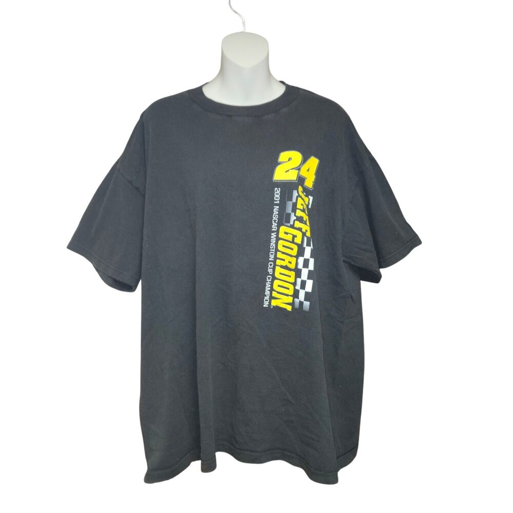Vtg Jeff Gordon #24 NASCAR 2001 Champion T-Shirt XL Racing Tee Competitors View
